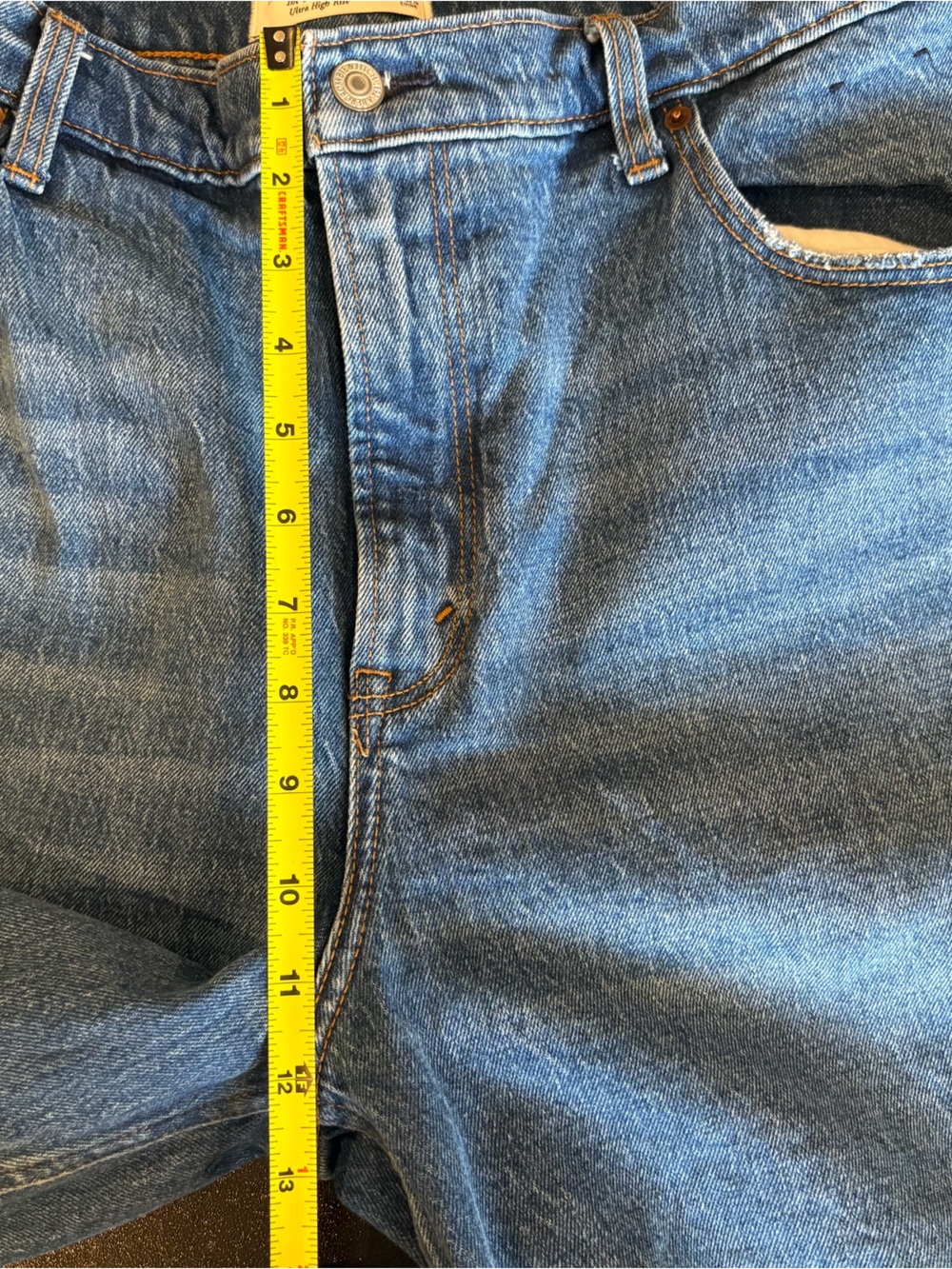 Abercrombie & Fitch 90s Straight Ultra-High Rise Denim Jeans Curvy Love 16 - Picture 12 of 12